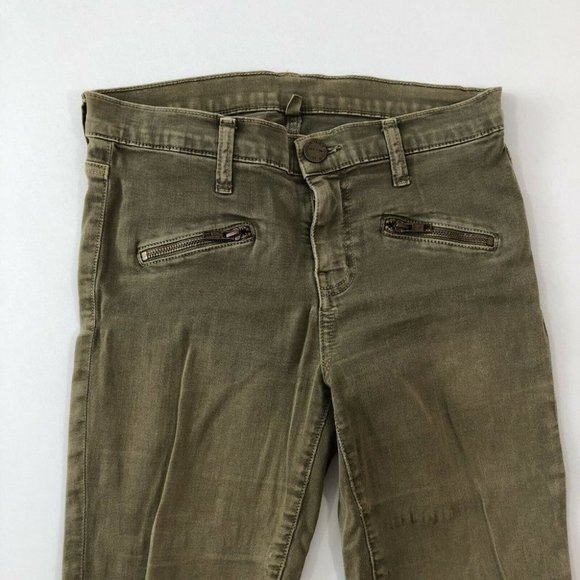 34N 118W Pants Women's 27 Olive Green Skinny Utility SOHO Zip Stiletto Size 27 - Picture 4 of 11
